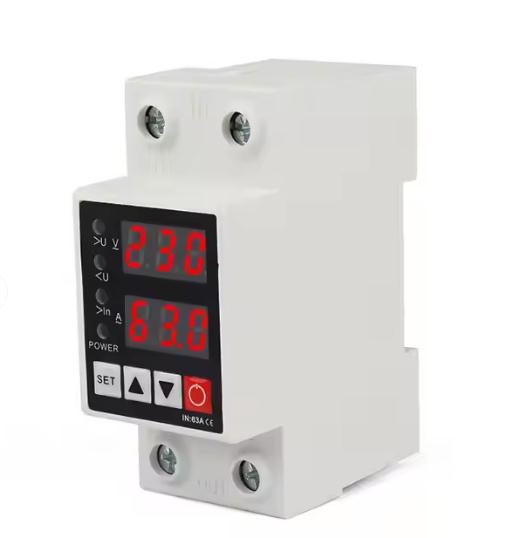 Dual Luminous Diode Display 110V/120V/220V Adjustable 63A Voltage Regulator Device Protection Relay