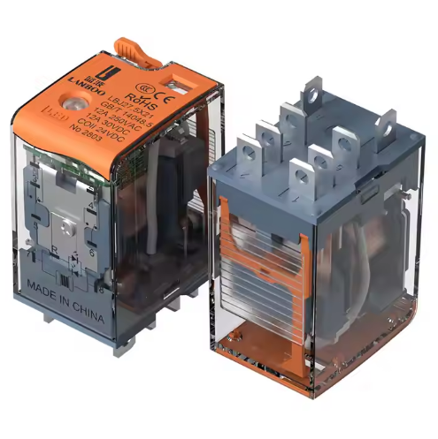 Single Pole Controlled Variable Intermediate Relay 2NO2NC DC12/24V AC230V 27.5X21Series